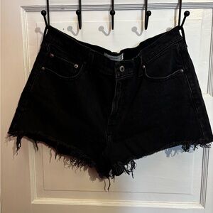 Abercrombie & Fitch High Rise Black Jean Shorts